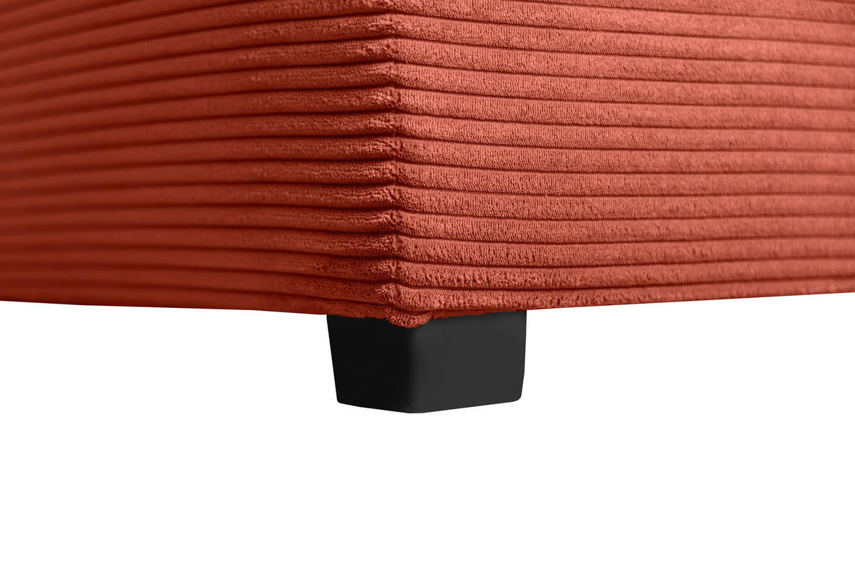 WOHNLANDSCHAFT SORINA Orange Cord  - Schwarz/Orange, Design, Kunststoff/Textil (202/305/157cm) - MID.YOU