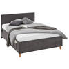 POLSTERBETT 90/200 cm  in Anthrazit  - Eichefarben/Anthrazit, Konventionell, Holz/Textil (90/200cm) - Stylife