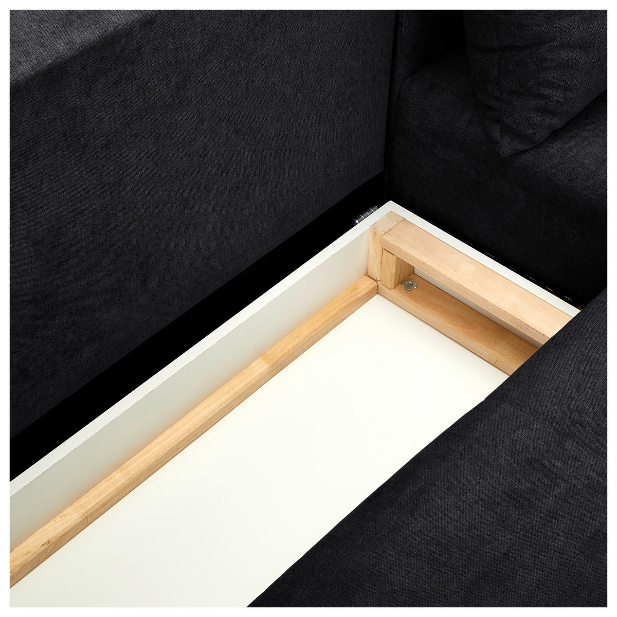 ECKSOFA in Velours Schwarz  - Schwarz, Konventionell, Textil/Metall (226/155cm) - Carryhome