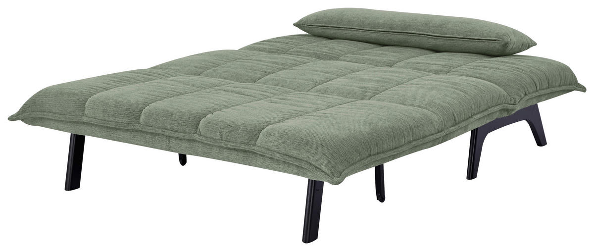 SCHLAFSOFA  in Webstoff Grün  - Schwarz/Grün, Basics, Holz/Textil (148/82/102cm) - Stylife