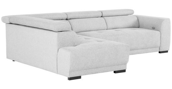 ECKSOFA Hellgrau Struktur - Hellgrau/Schwarz, Design, Kunststoff/Textil (205/284cm) - Xora