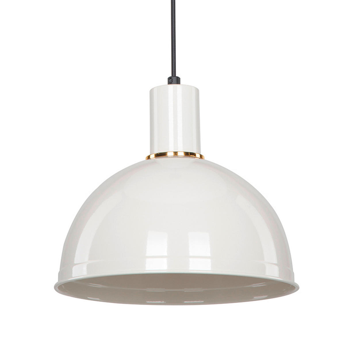 HÄNGELEUCHTE 27/90 cm  - Goldfarben/Weiß, Basics, Metall (27/90cm)