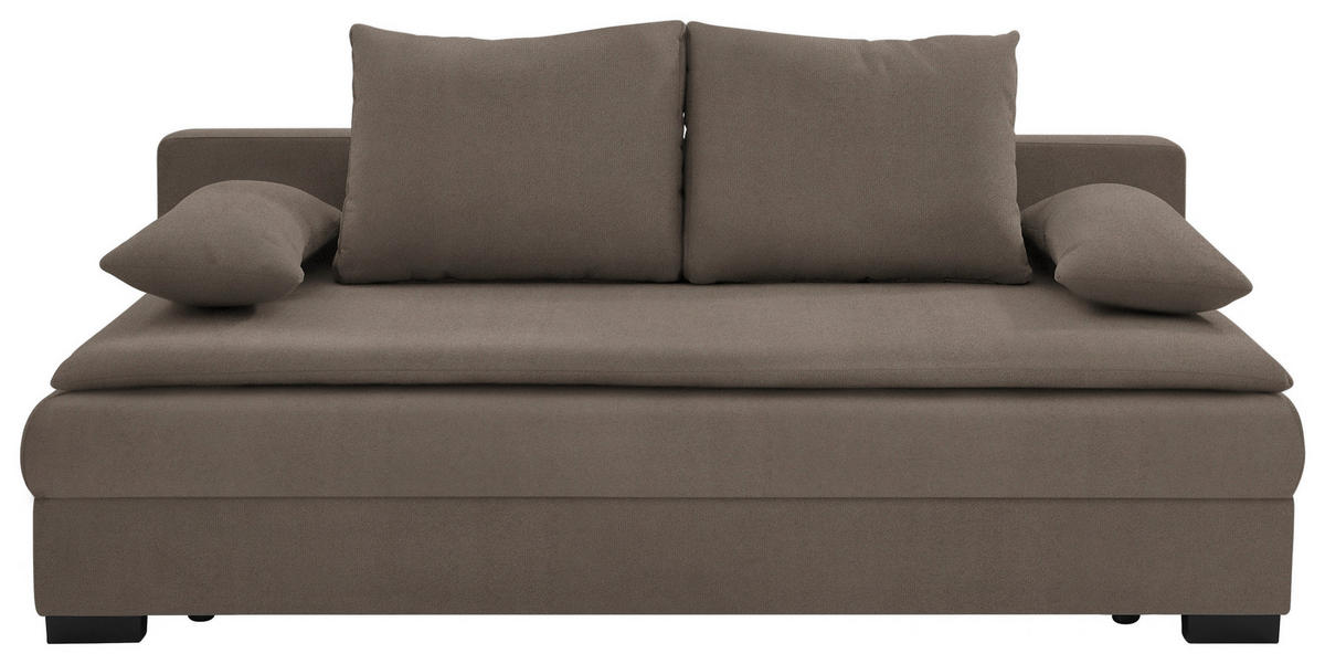 KANAPÉÁGY taupe  - fekete/taupe, Konventionell, műanyag/textil (207/74-94/90cm) - Venda