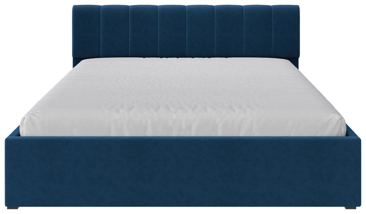 POLSTERBETT Lattenrost, Bettkasten Royalblau 180/200 cm  - Royalblau/Schwarz, Design, Holz/Kunststoff (180/200cm) - Stylife