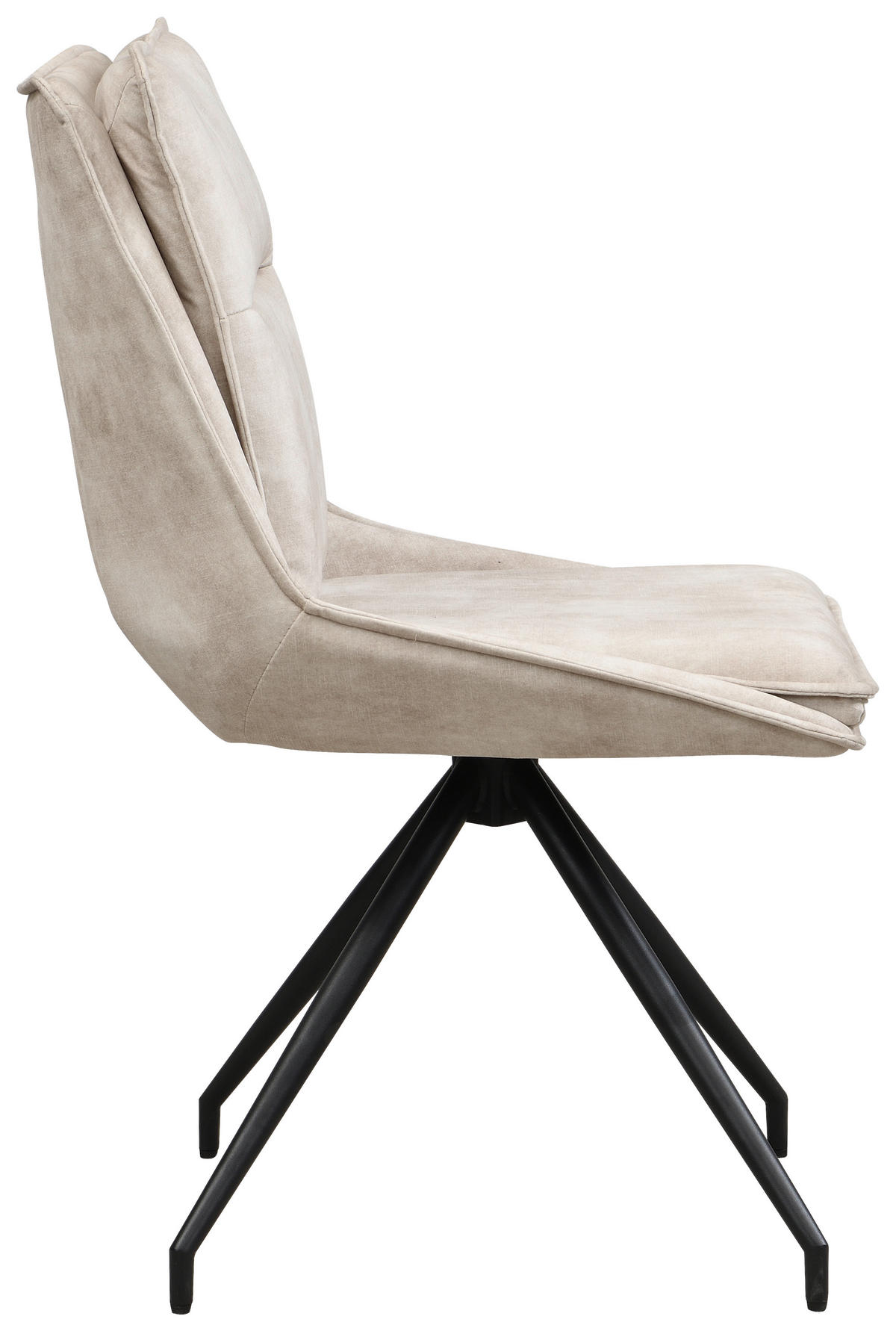 STOL  360° vridbar sits vävt tyg  - beige/svart, Design, metall/textil (52/92/61cm) - Carryhome