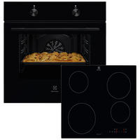 BACKOFENSET ELXB2K  - Schwarz, Basics, Glas/Metall (59,5/59,4/54,8cm) - Electrolux