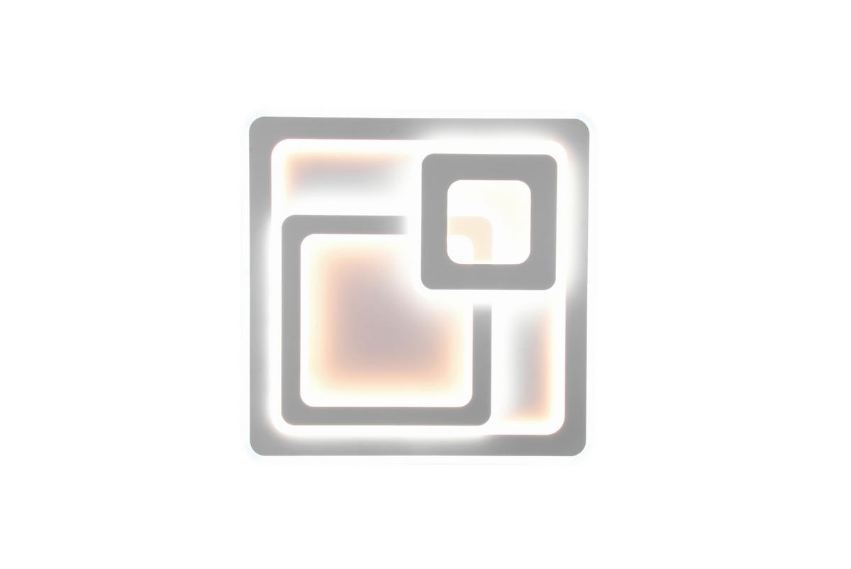 PLAFONIERĂ CU LED - alb, Lifestyle, plastic/metal (51,5/51,5/7cm) - Novel