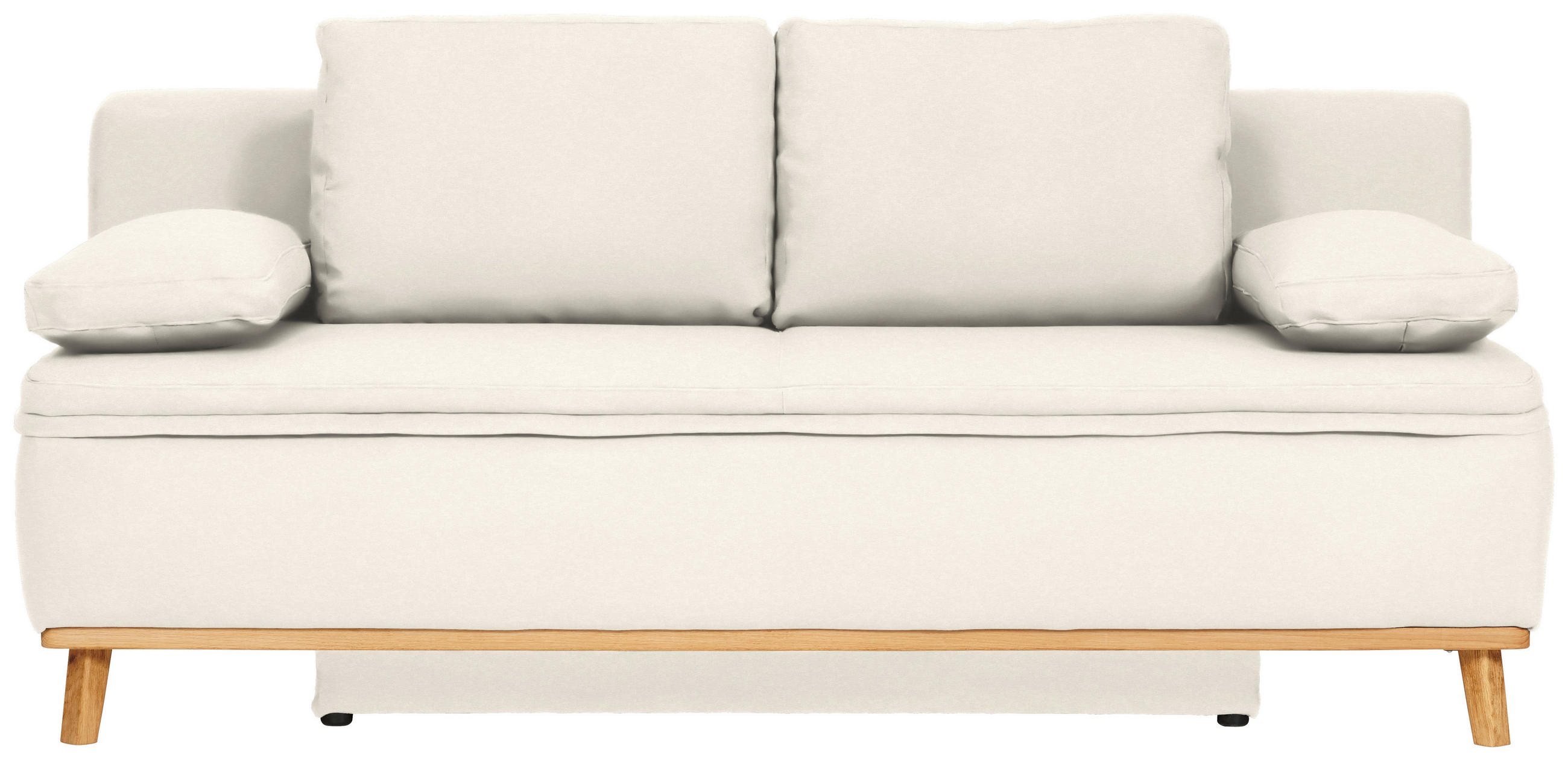 SCHLAFSOFA in Webstoff Creme  - Creme/Naturfarben, Konventionell, Holz/Textil (203/95/96cm) - Venda