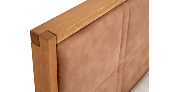 BOXSPRINGBETT 180/200 cm in Eichefarben, Hellbraun - Hellbraun/Eichefarben, Natur, Holz/Textil (180/200cm) - Valnatura