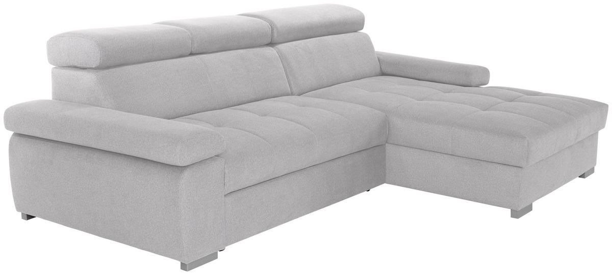 HÖRNSOFFA i velour silver  - silver, Design, trä/textil (292/183cm) - Livetastic