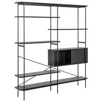 REGAL Schwarz  - Schwarz, MODERN, Holzwerkstoff/Metall (172/188/27cm)