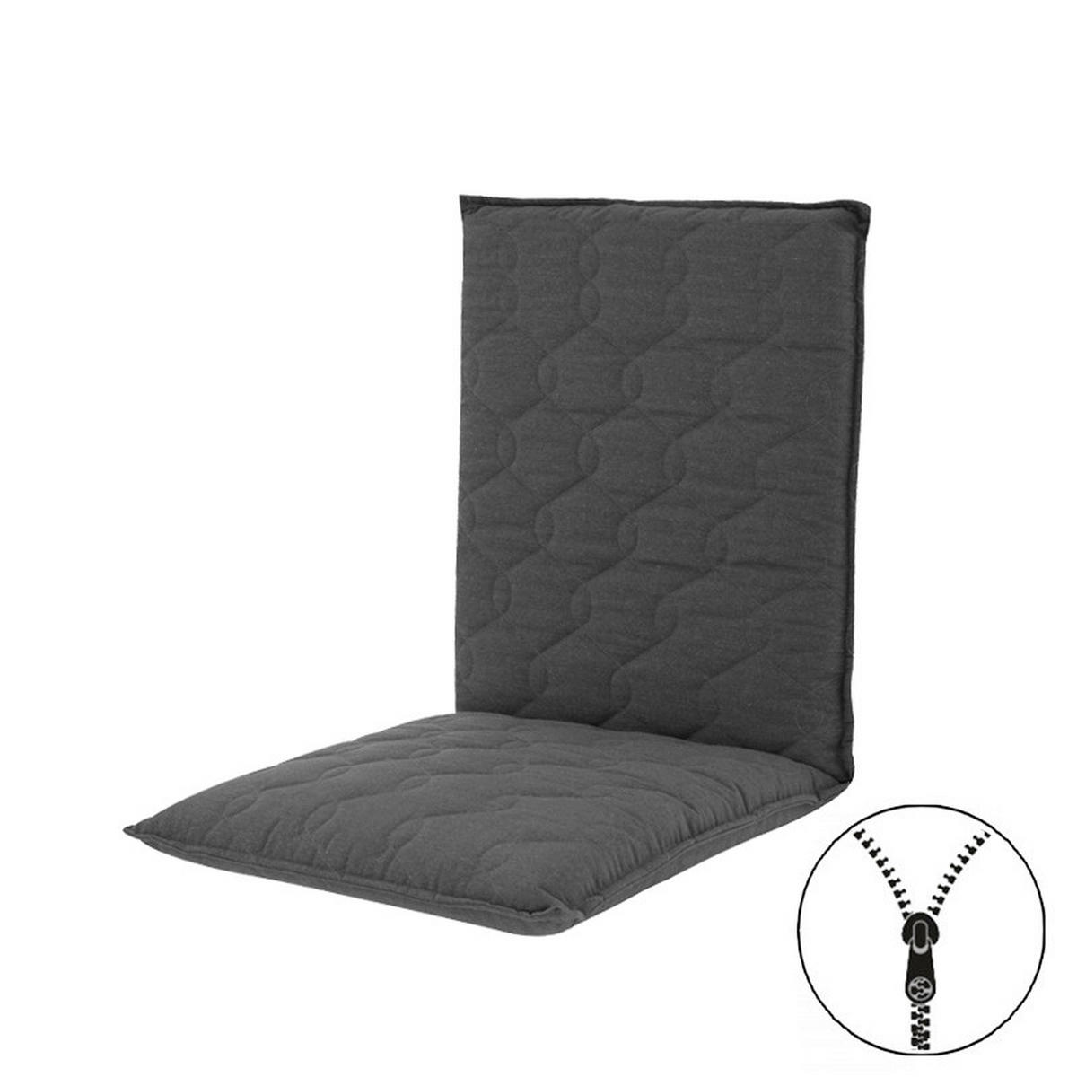 PODUŠKA NA KRESLO, 48/110/7 cm - antracitová, Basics, textil (48/110/7cm) - Doppler