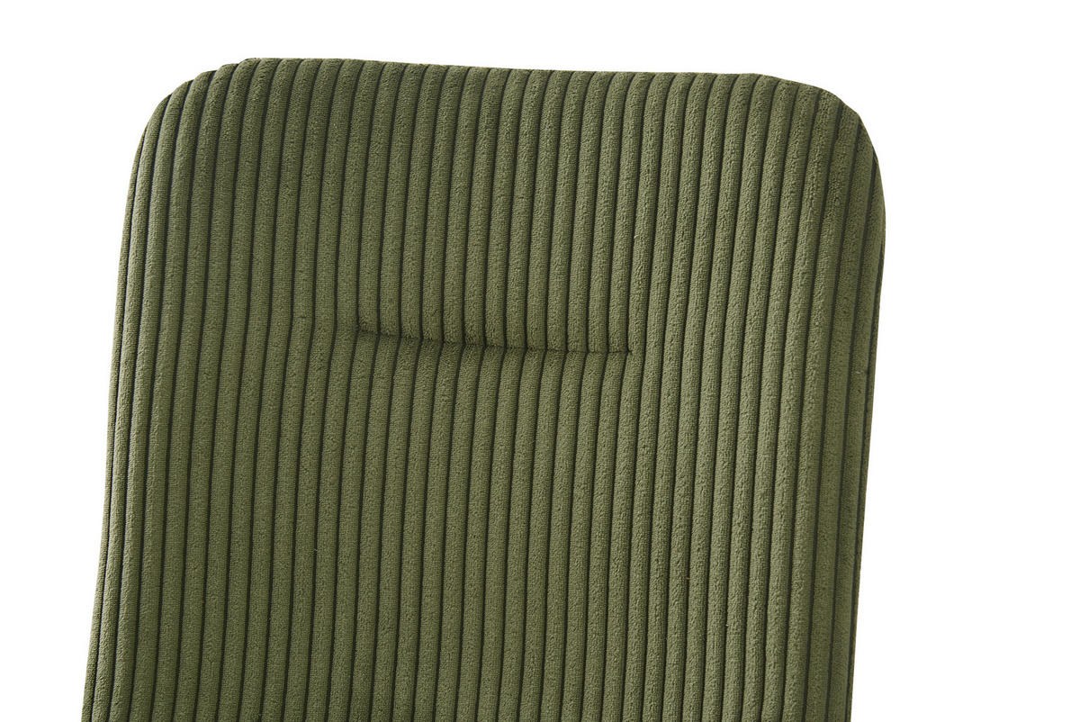 STOL, kovina, tekstil zelena  - črna/zelena, Design, kovina/tekstil (43/83/56cm) - Xora