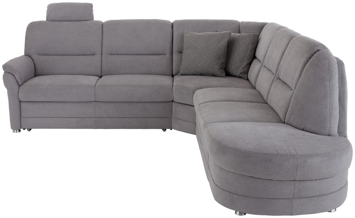 WOHNLANDSCHAFT Silberfarben  - Silberfarben, MODERN, Holz/Textil (254/274cm) - Livetastic