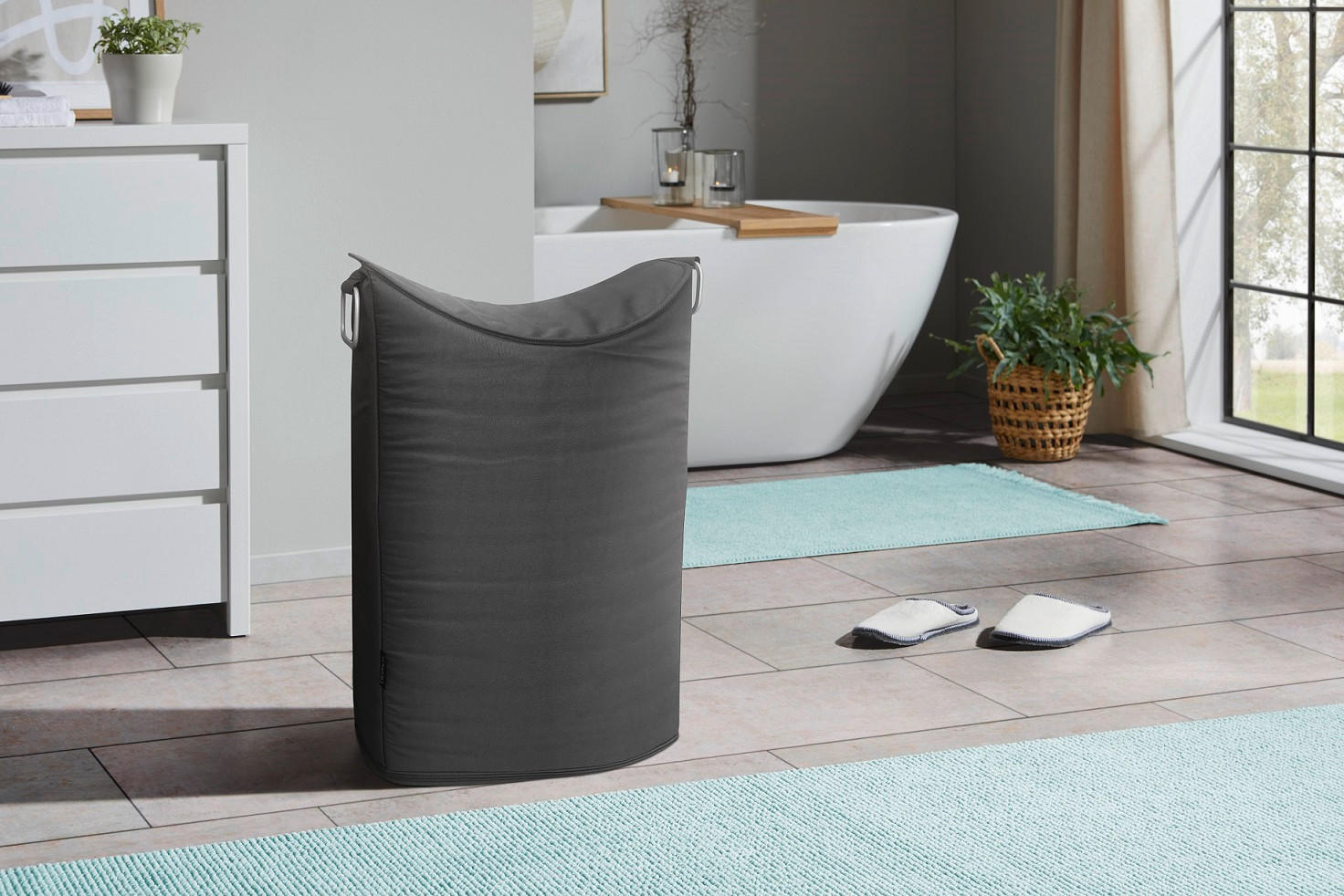 SAKUPLJAČ VEŠA   28/70/45 cm         - antracit, Osnovno, tekstil (28/70/45cm) - Blomus