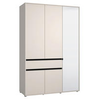 DREHTÜRENSCHRANK 5-türig Schwarz, Kaschmir  - Kaschmir/Schwarz, Basics, Glas/Holzwerkstoff (138/210.5/54cm) - Xora