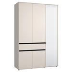 DREHTÜRENSCHRANK 5-türig Schwarz, Kaschmir  - Kaschmir/Schwarz, Basics, Glas/Holzwerkstoff (138/210.5/54cm) - Xora