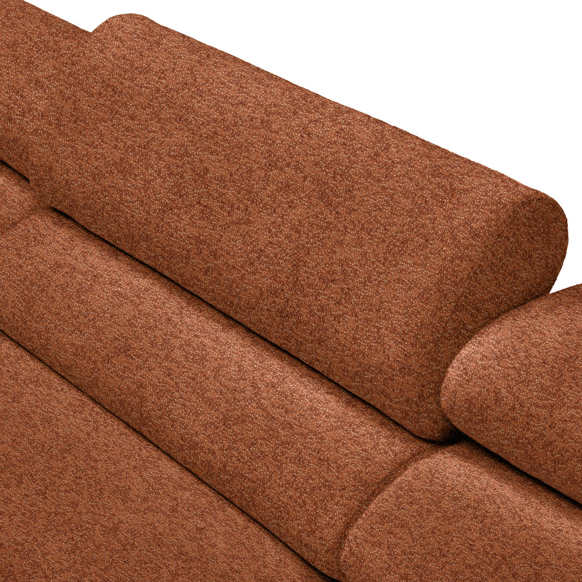 HÖRNSOFFA i velour terrakotta  - terrakotta, Natur, trä/textil (150/329cm) - Livetastic