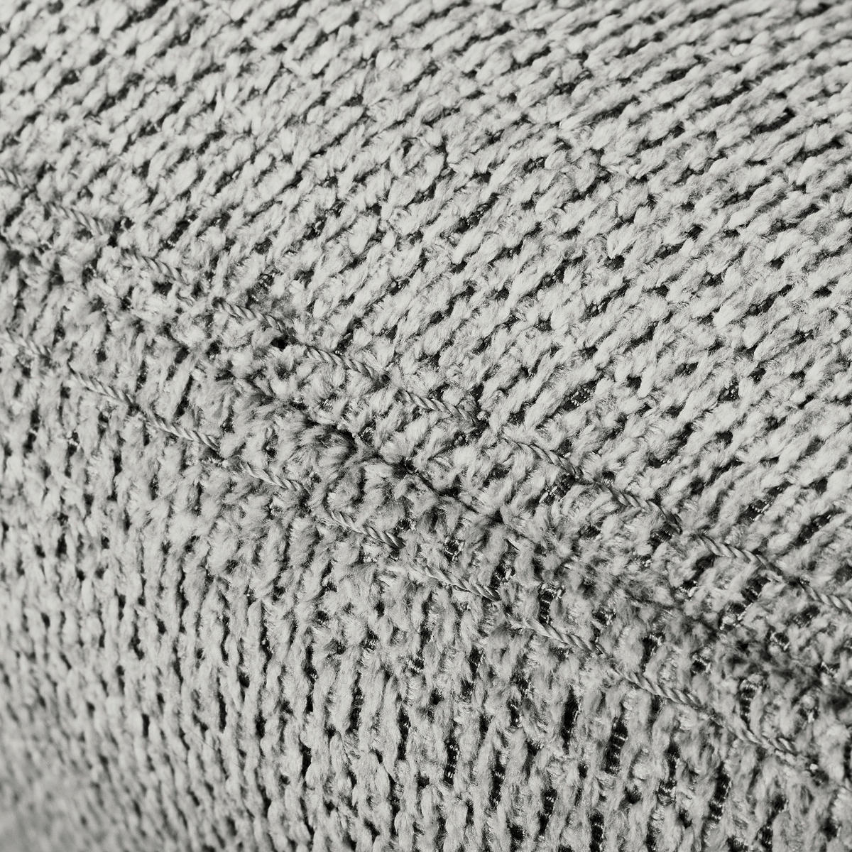 SESSEL Chenille Grau  - Schwarz/Grau, Design, Textil/Metall (67/87/74cm) - Livetastic