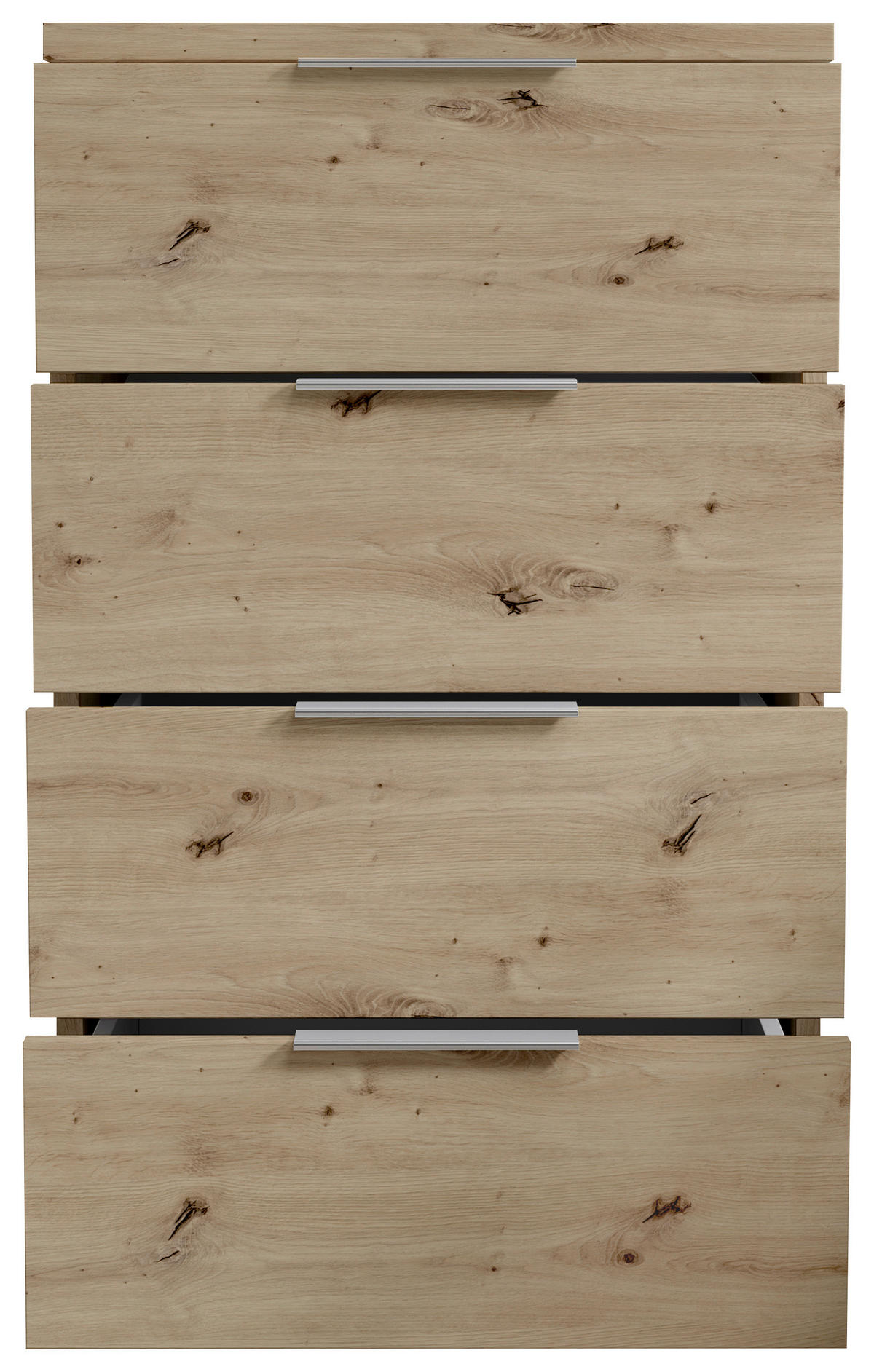 NACHTSCHRANK 46/79/42 cm  - Alufarben/Eiche Artisan, KONVENTIONELL, Holzwerkstoff/Kunststoff (46/79/42cm) - Boxxx