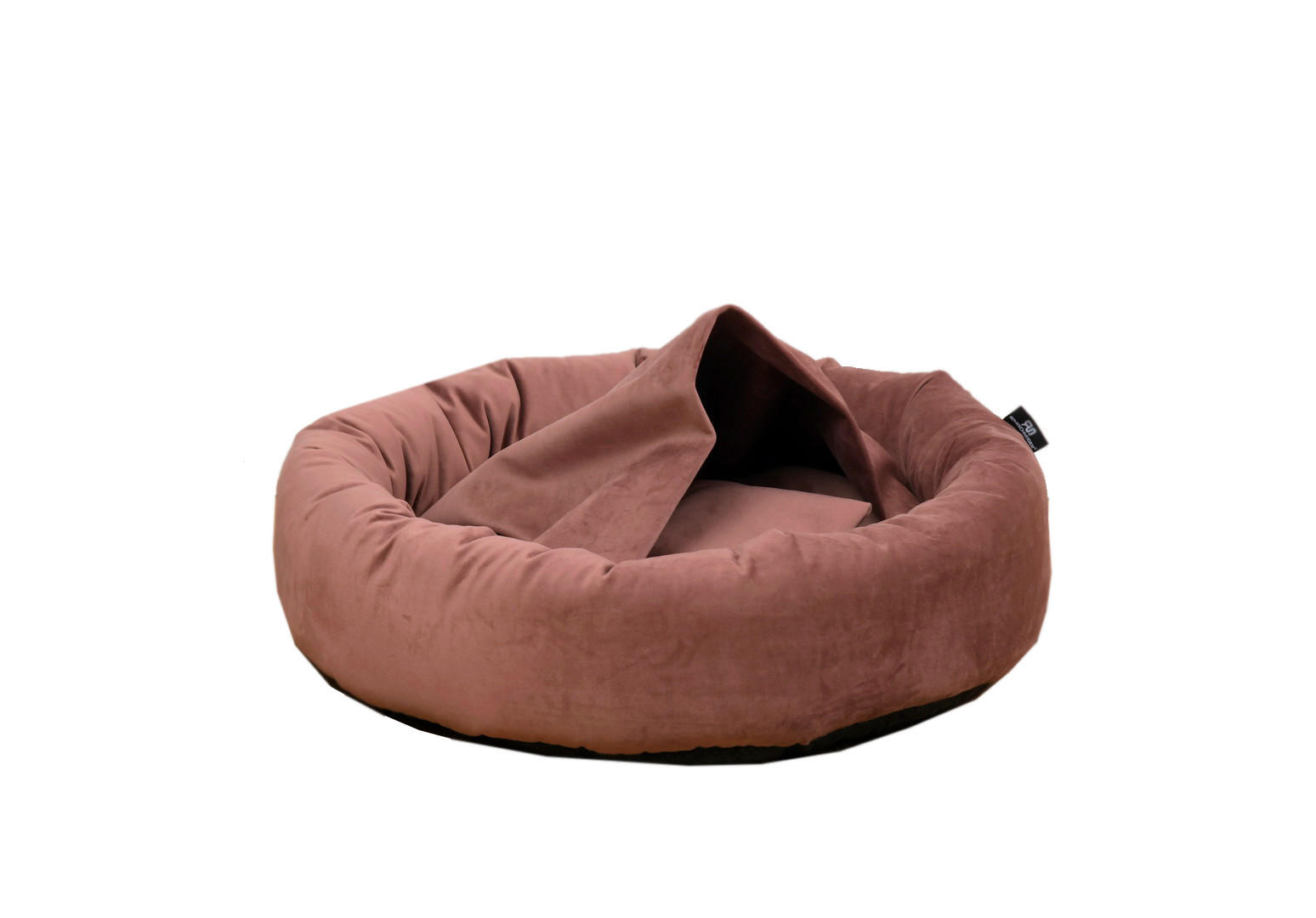 Katzenbett Donut-Form – Beruhigend, Orthopädisch, Waschbar, Größe 50 Cm, Kaffeebraun