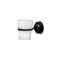 Pahar Pentru Periuțe De Dinți metal, plastic  - negru/transparent, Basics, plastic/metal (8/12,7/9,5cm) - Sadena
