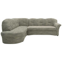 ECKSOFA Grau, Weiß Webstoff  - Schwarz/Weiß, KONVENTIONELL, Kunststoff/Textil (180/243cm) - MID.YOU