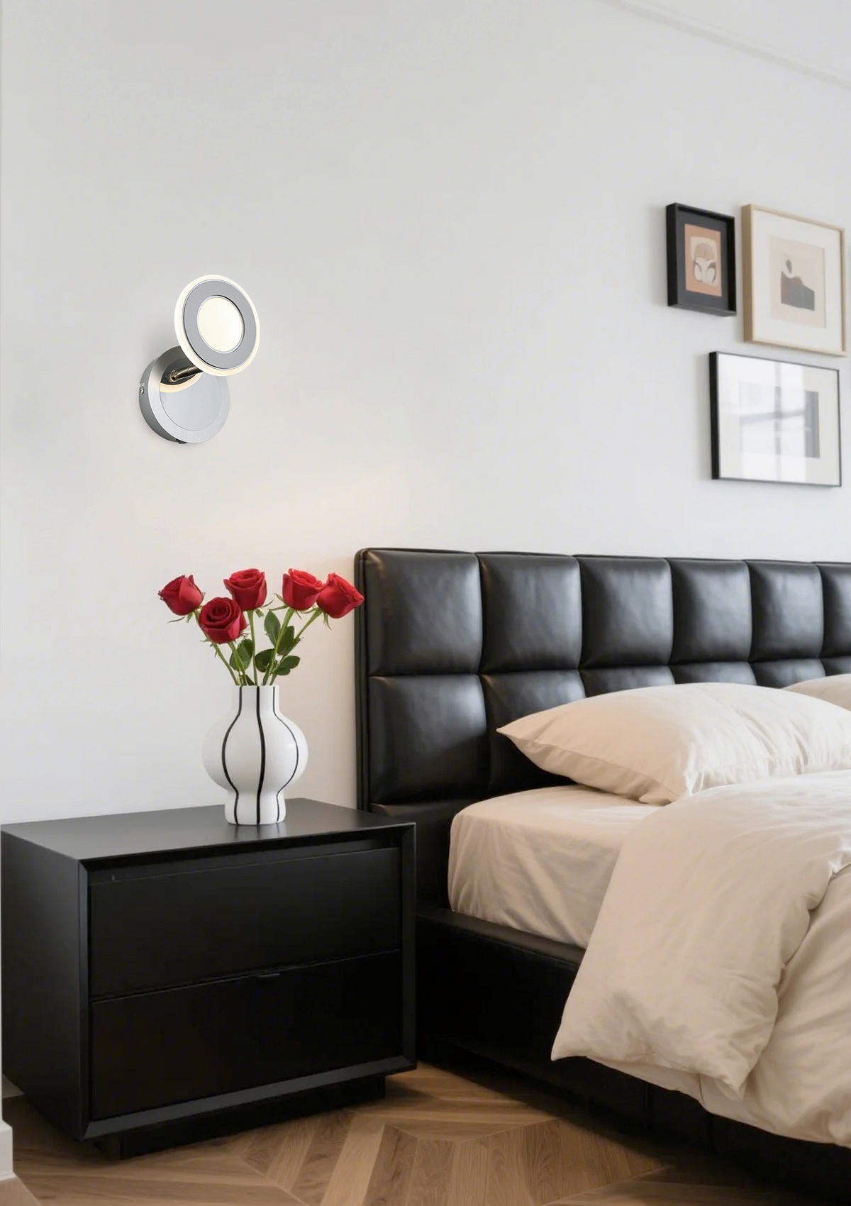 LED-SPOTLIGHT 12/9,5/19,4 cm   - kromfärg/nickelfärgad, Design, metall/plast (12/9,5/19,4cm) - Novel
