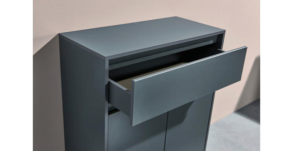 KOMMODE  in 80/103/38 cm  - Anthrazit/Schwarz, KONVENTIONELL, Holzwerkstoff/Metall (80/103/38cm) - Carryhome