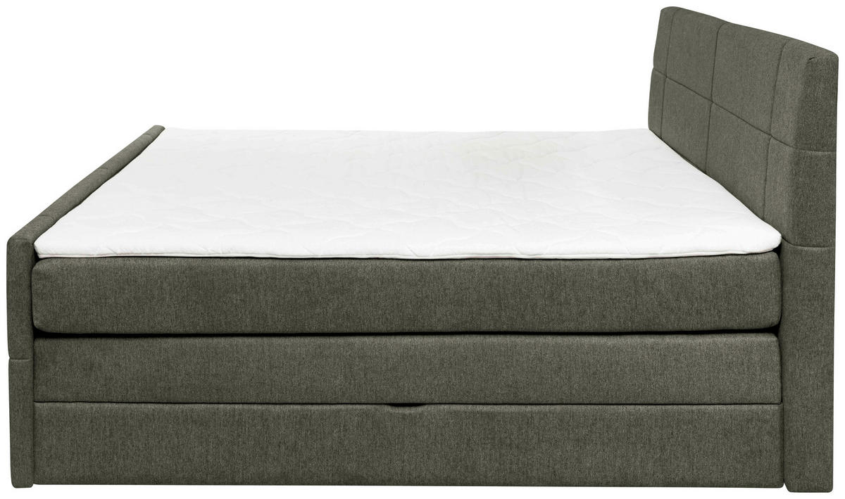 BOXSPRINGBETT 180/200 cm  in Dunkelgrau  - Dunkelgrau, KONVENTIONELL, Textil (180/200cm) - Carryhome