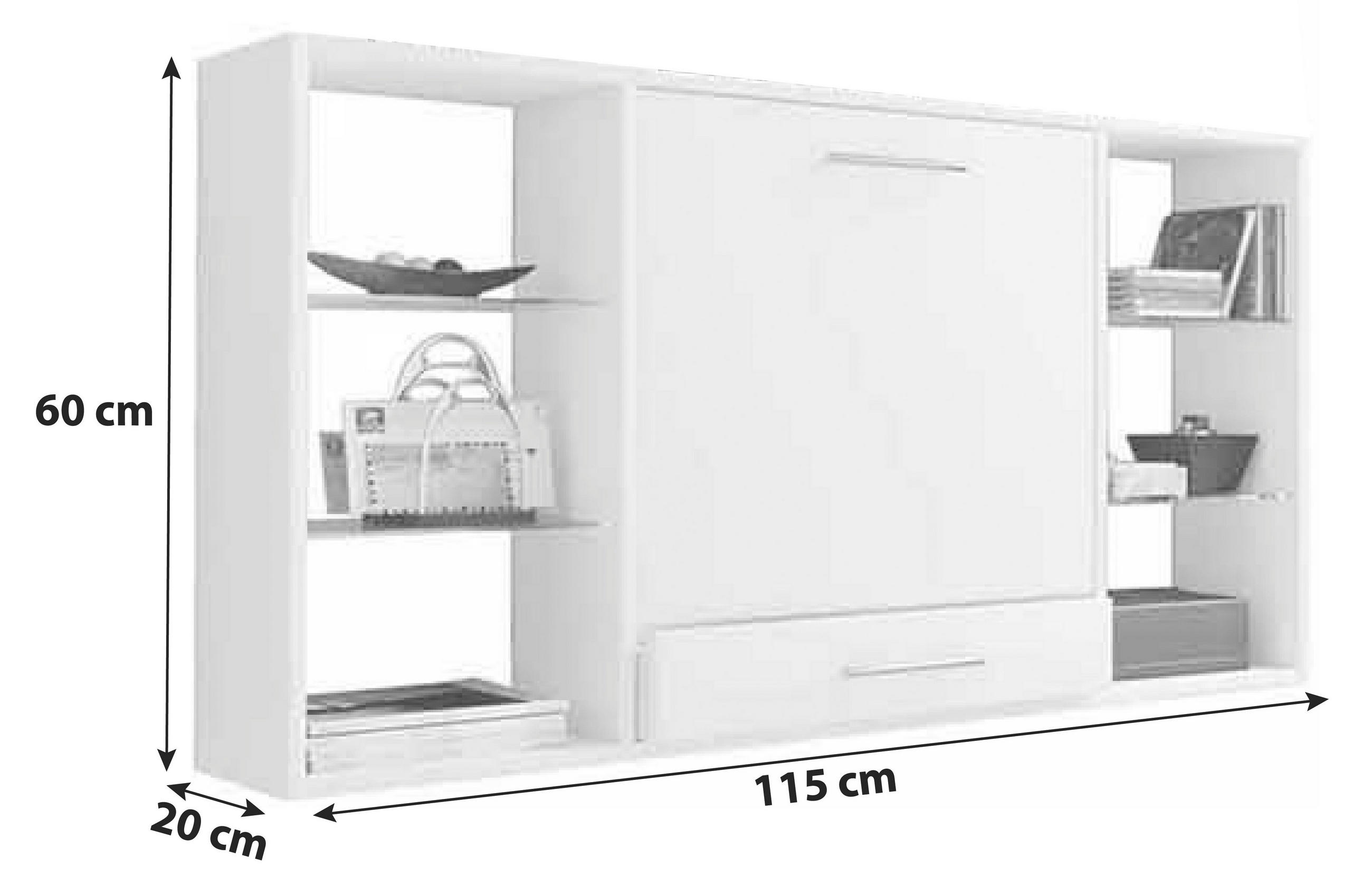 Thumbnail - Mid.you Laptoptisch, Weiß, Holzwerkstoff, 1 Schublade(n) Schubladen, 20x60x115 cm, Wandmontage, Regal, Arbeitszimmer, Sc...