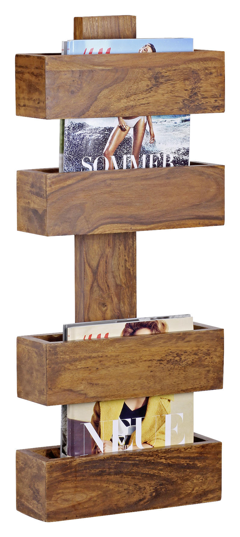 Zeitungsständer "WL1.533" , Holz Sheeshamfarben - Sheeshamfarben, MODERN, Holz (30/72/10cm) - MID.YOU