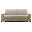 SCHLAFSOFA Cord Beige  - Beige/Schwarz, Design, Textil/Metall (198/89/98cm) - Carryhome