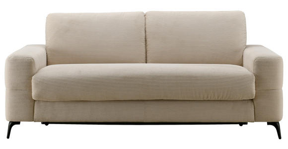 SCHLAFSOFA Cord Beige  - Beige/Schwarz, Design, Textil/Metall (198/89/98cm) - Carryhome