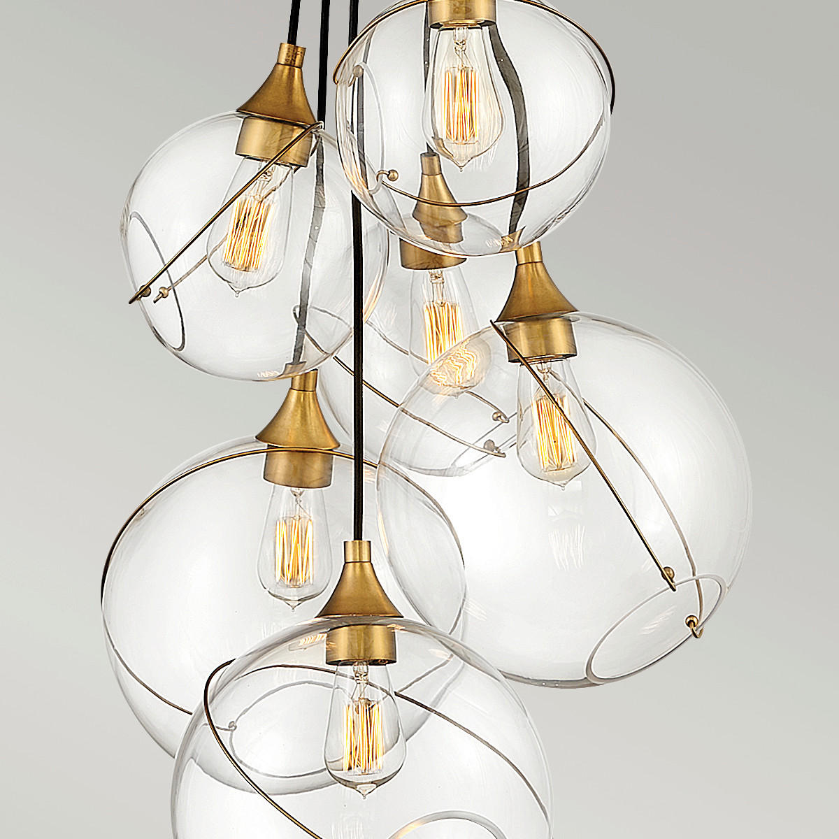 HÄNGLAMPA Elstead Skye 58.9 /169.2 cm  - mässingsfärgad, Design, metall/glas (58.9 /169.2cm) - Elstead Lighting