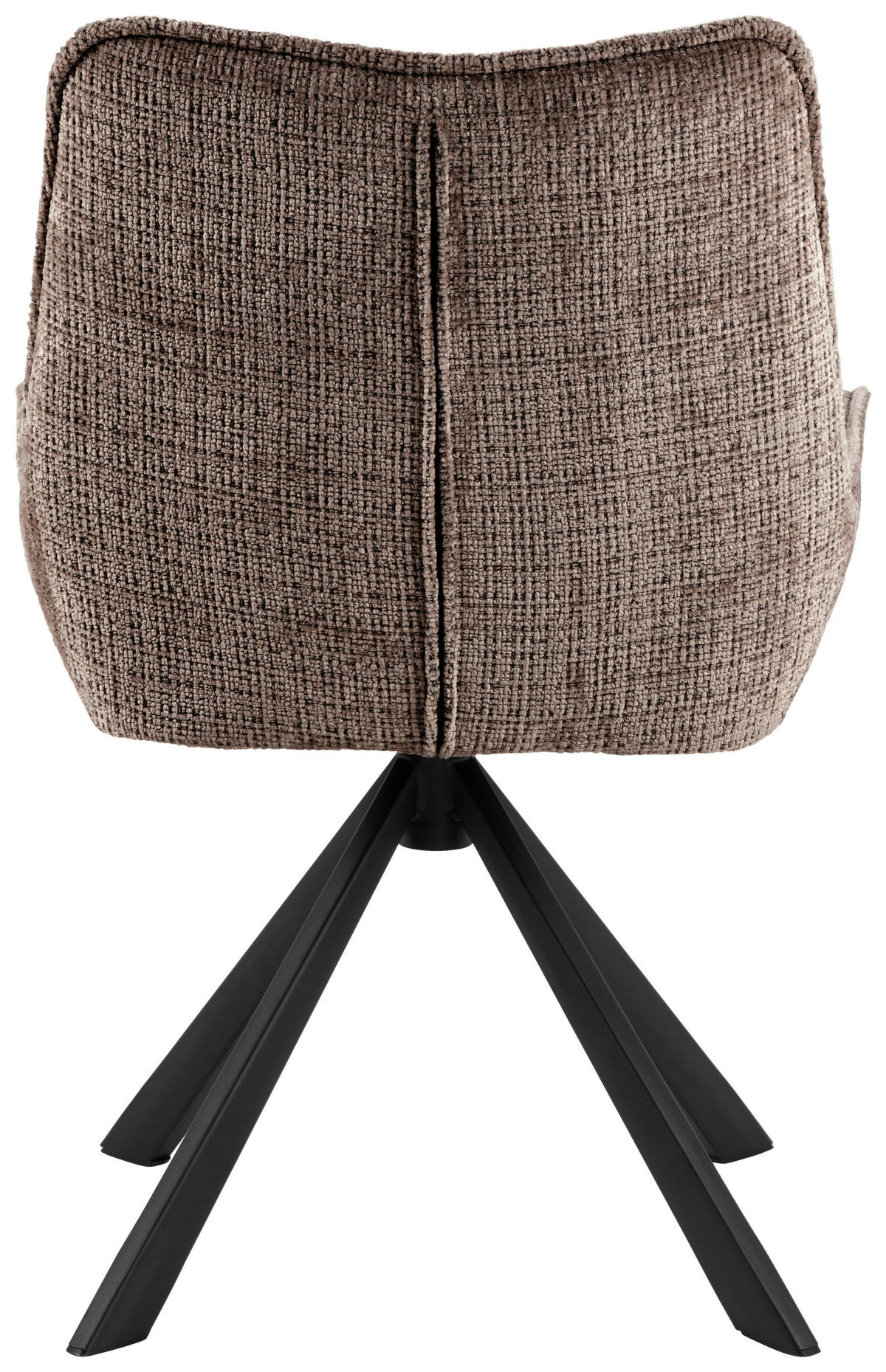 STUHL Flachgewebe Braun  - Schwarz/Braun, Trend, Textil/Metall (59/81/56cm) - MID.YOU