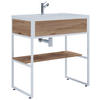 WASCHTISCHKOMBI 80 cm  - Honigeiche/Weiss, Modern, Keramik/Holzwerkstoff (80cm) - MID.YOU
