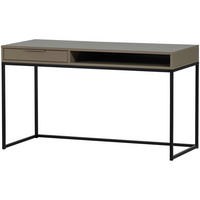 SCHREIBTISCH 130/58/75 cm  in Schlammfarben  - Schlammfarben/Schwarz, MODERN, Holz/Metall (130/58/75cm) - Livetastic