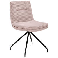 STUHL - Hellrosa/Schwarz, Design, Textil/Metall (50/85/64cm) - Musterring