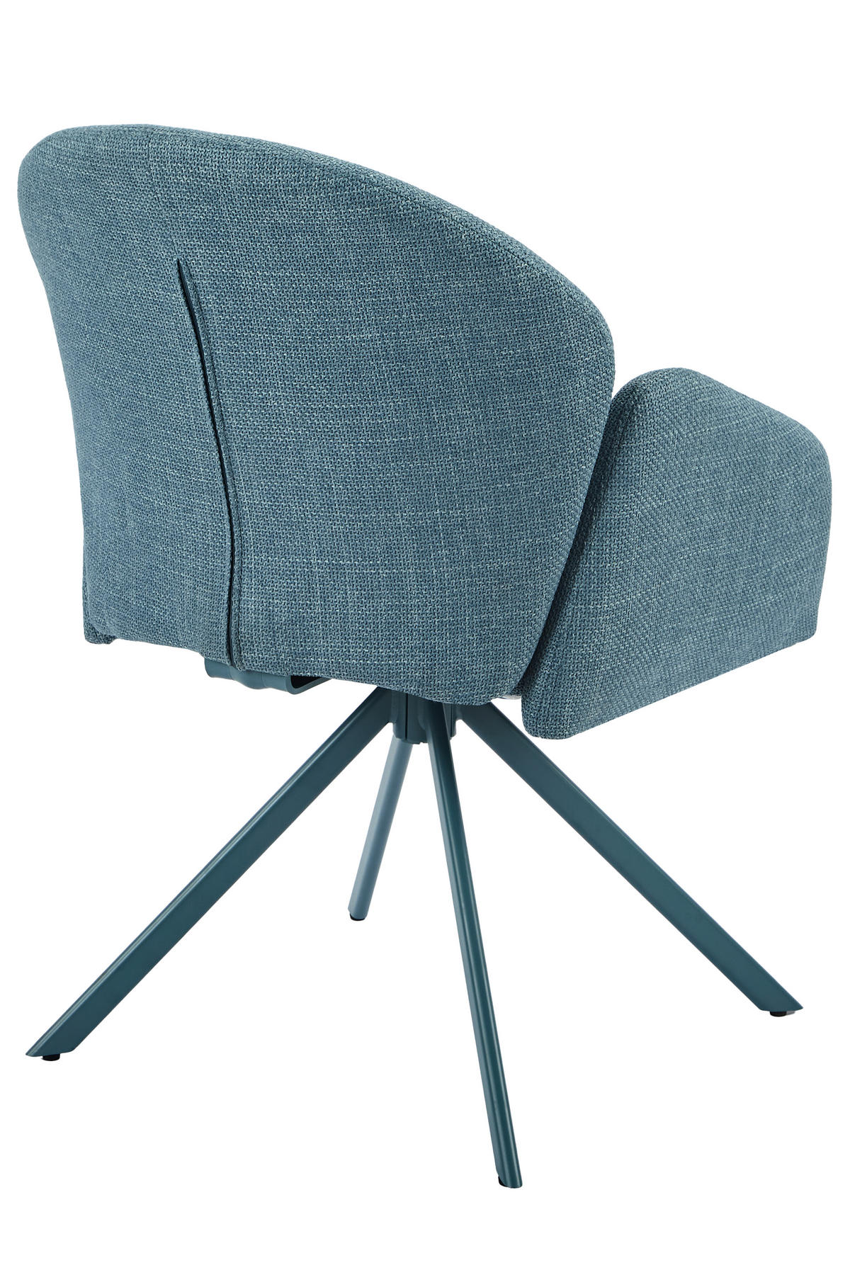 ARMLEHNSTUHL-SET 2 Stück  in Stahl Webstoff  - Petrol, MODERN, Textil/Metall (56,5/84/61cm) - MID.YOU