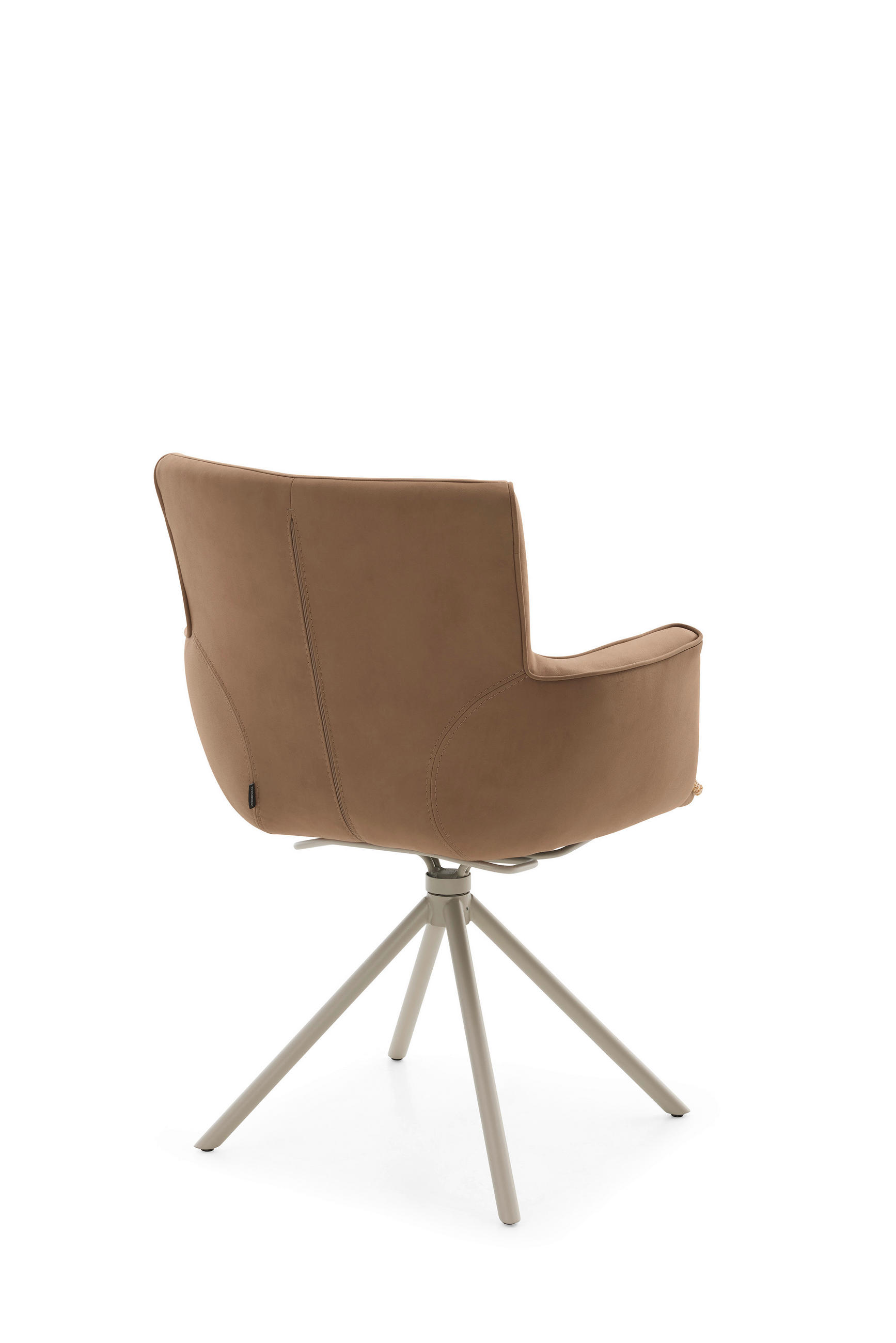 Thumbnail - Musterring Armlehnstuhl, Beige, Cognac, Metall, Textil, Rundrohr, 63x88x64 cm, Wippfunktion, Sitzfläche 360° drehbar, in...