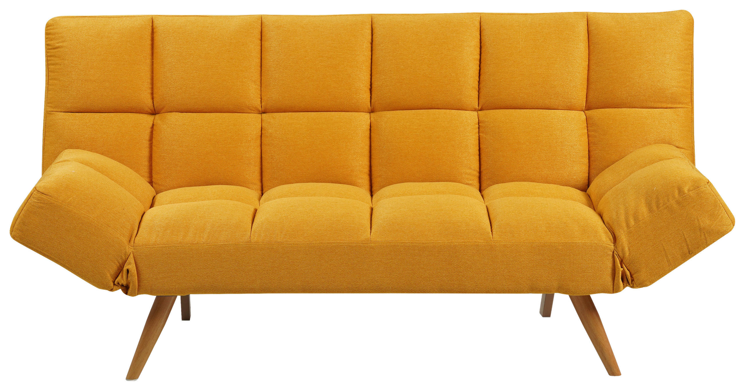 SCHLAFSOFA Webstoff Gelb  - Gelb/Naturfarben, Design, Textil/Metall (182/87/82cm) - Livetastic