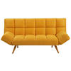 SCHLAFSOFA in Textil Gelb  - Gelb/Naturfarben, Design, Textil/Metall (182/87/82cm) - Livetastic