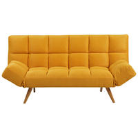 ZOFA S POSTELJNO FUNKCIJO,  rumena tekstil  - rumena/naravne barve, Design, kovina/tekstil (182/87/82cm) - Livetastic