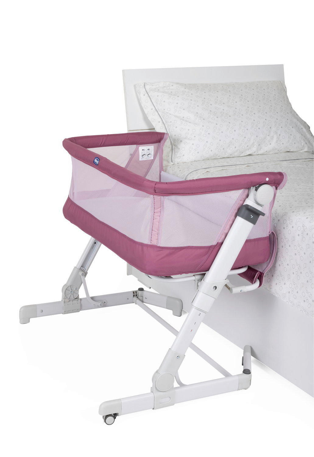BEISTELLBETT NEXT2ME POP UP - Pink, Basics, Textil/Metall (87/80/82cm) - Chicco