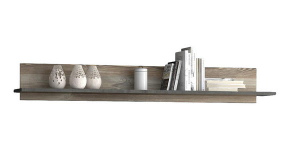 WANDBOARD Kieferfarben, Dunkelgrau - Dunkelgrau/Kieferfarben, Trend, Holzwerkstoff (189,4/25,6/22cm) - Carryhome