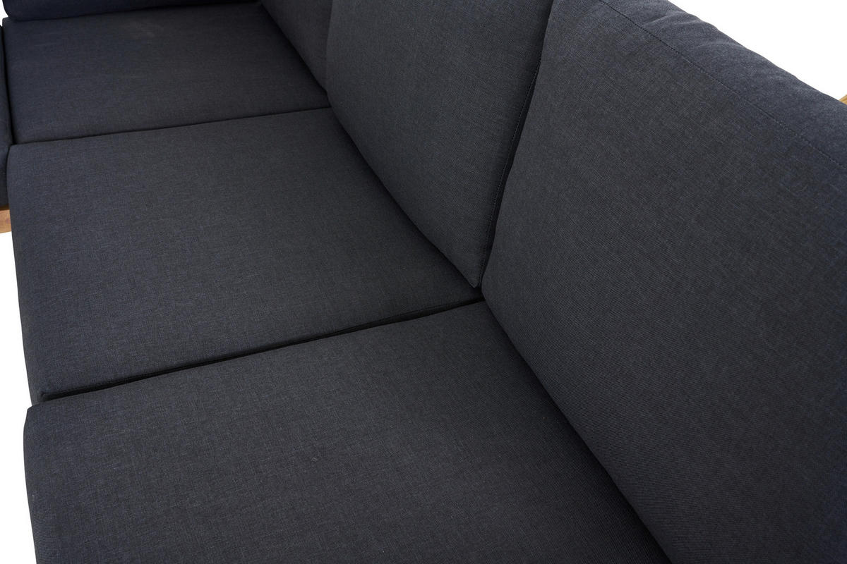 LOUNGEGARNITUR 2-teilig   73,5/78,5/155 cm Aluminium  - Anthrazit/Teakfarben, Basics, Textil/Metall (73,5/78,5/155cm) - Siena Garden