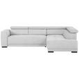 ECKSOFA  in Struktur Silberfarben  284/205 cm  - Silberfarben/Schwarz, Design, Kunststoff/Textil (284/205cm) - Xora
