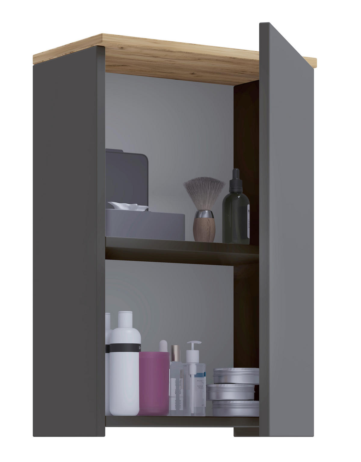 HÄNGESCHRANK 40/59/22 cm  - Honigeiche/Anthrazit, Trend, Holzwerkstoff (40/59/22cm) - MID.YOU