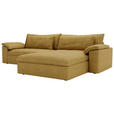 ECKSOFA  in Webstoff Currygelb  306/198 cm  - Currygelb/Schwarz, MODERN, Kunststoff/Textil (306/198cm) - Carryhome
